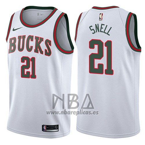 Camiseta Milwaukee Bucks Tony Snell NO 21 Return To The Mecca Classic 2017-18 Blanco